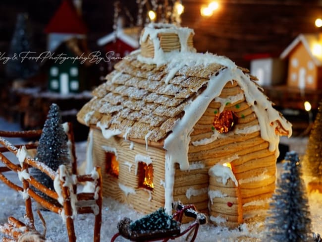 Le gingerbread house, maison pain d'epices de Noel