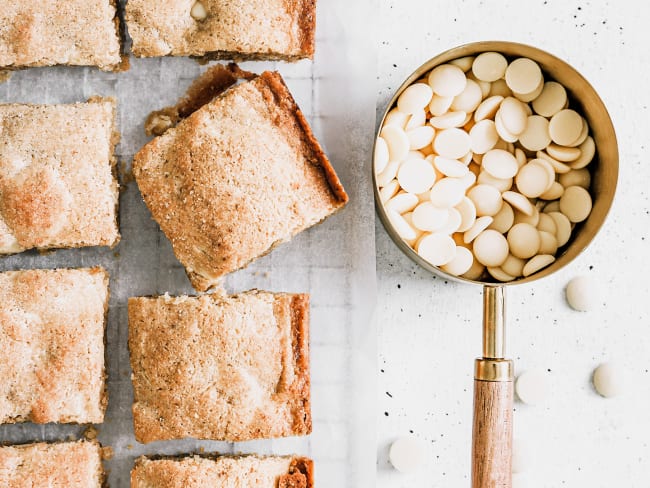 Blondie au chocolat blanc