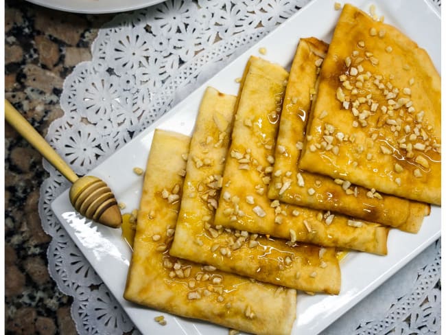 Crêpes à la bière et à l'eau de fleur d'oranger