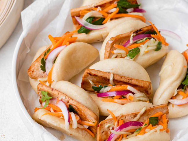 Bao buns au tofu caramélisé vegan