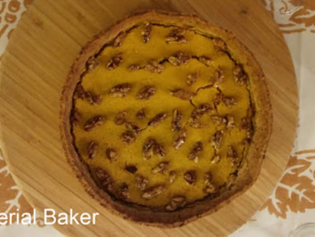 Tarte potimarron-orange à la pâte sablée noisette