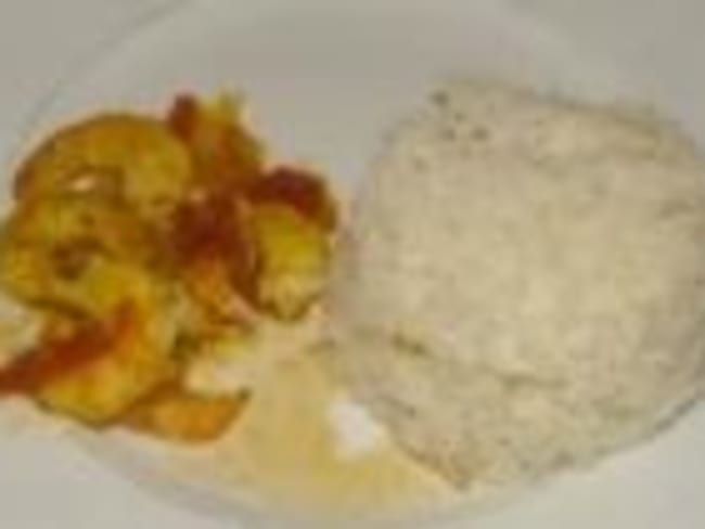 Fondant de Gambas au Curry