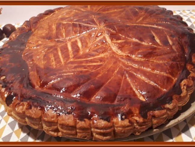 Galette des rois facile à la crème d’amande et marron