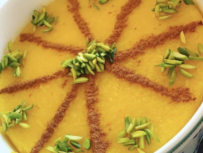 Pudding de riz iranien