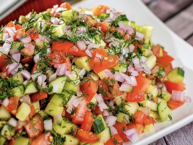 Salade Shirazi - Recette traditionnelle iranienne