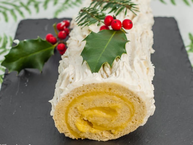 Bûche de noël au lemon curd