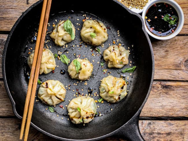 Dumplings végétariens aux légumes de saison