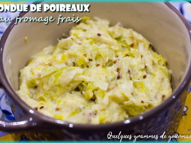 Fondue de poireaux au fromage frais