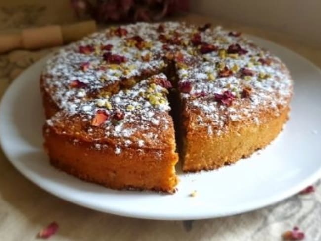 Gâteau pistache rose sans gluten