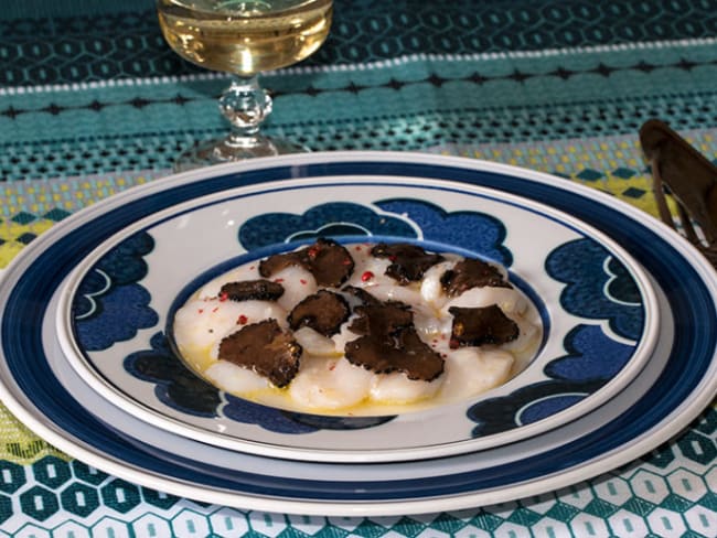 Carpaccio de Noix de St-Jacques aux Truffes : un plat de fêtes !