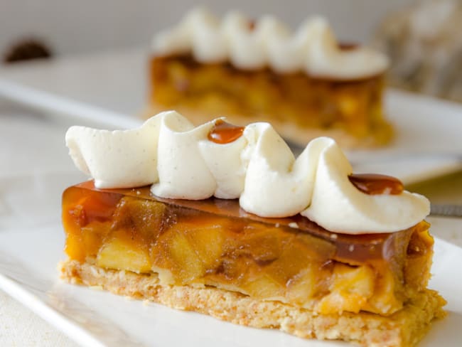 Pommes façon Tatin, sablé sésame et chantilly mascarpone, de Jean-François Pantaléon