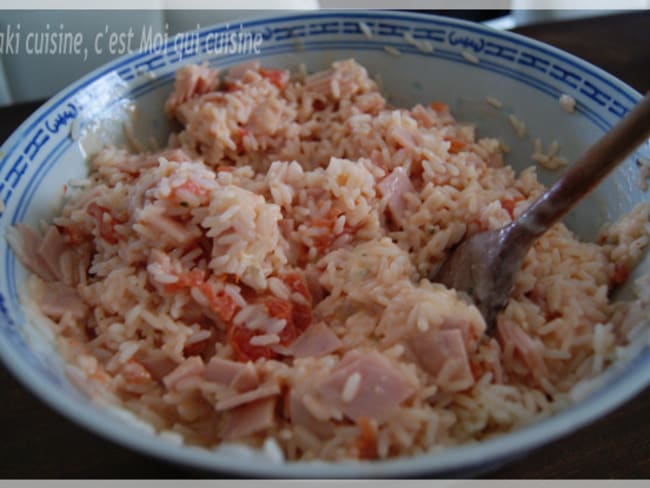 Salade de riz dinde tomate