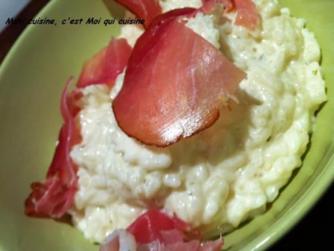 Risotto boursin et jambon de parme