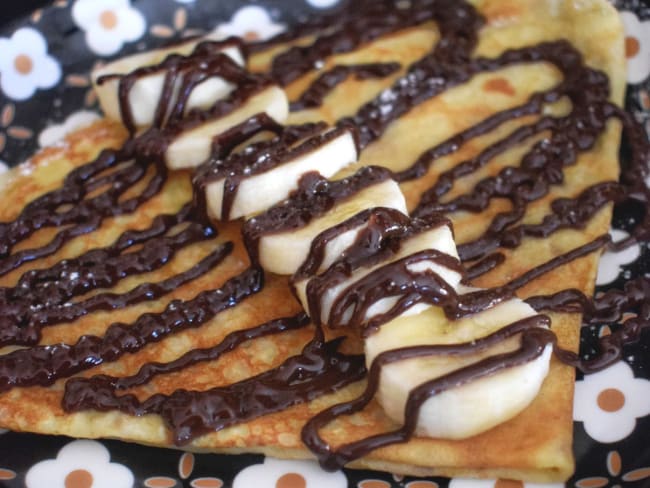 Crêpes chocolat banane pour la Chandeleur