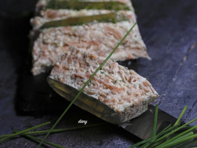 Terrine de mousse de saumon et aneth