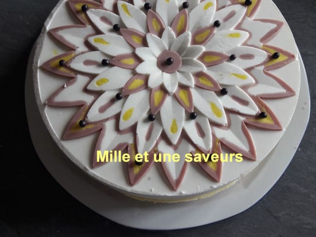 Entremets fleur exotique