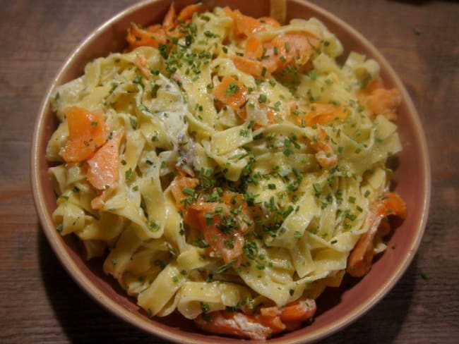 Tagliatelles au Saumon Fumées