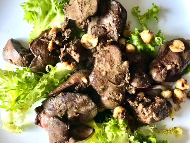 Salade marocaine aux foies de volaille