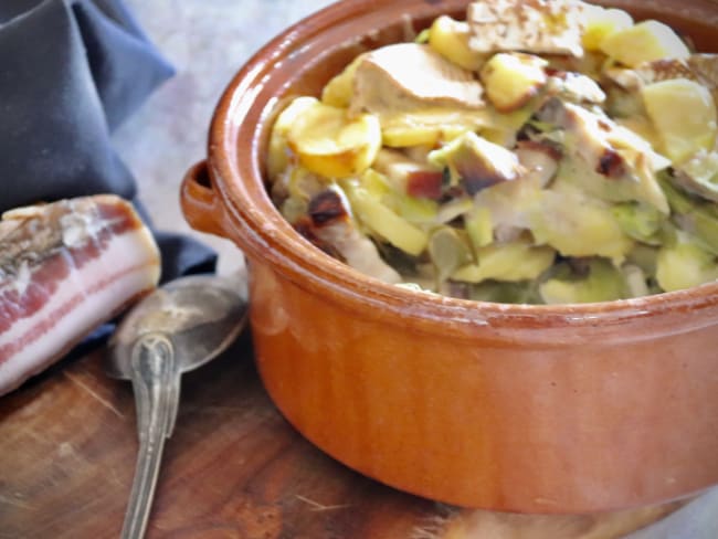 Gratin de poireaux au camembert de caractére