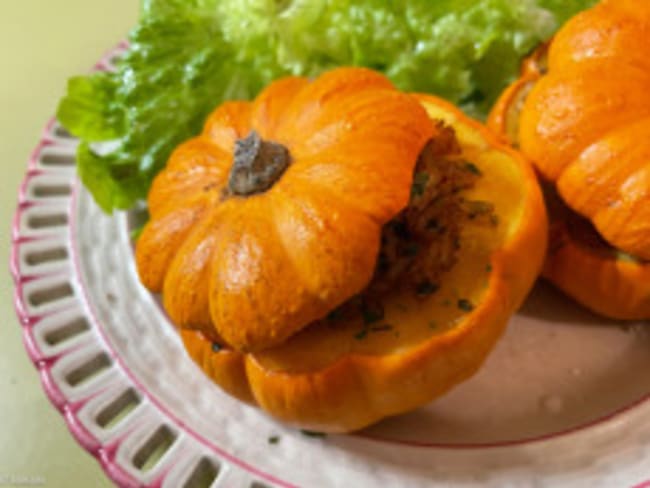 Courges farcies au riz délicieux