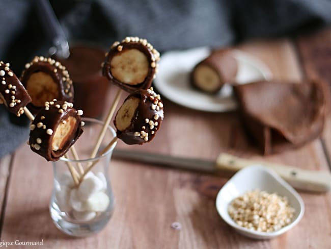 Crêpes cacao, noix de coco et bananes