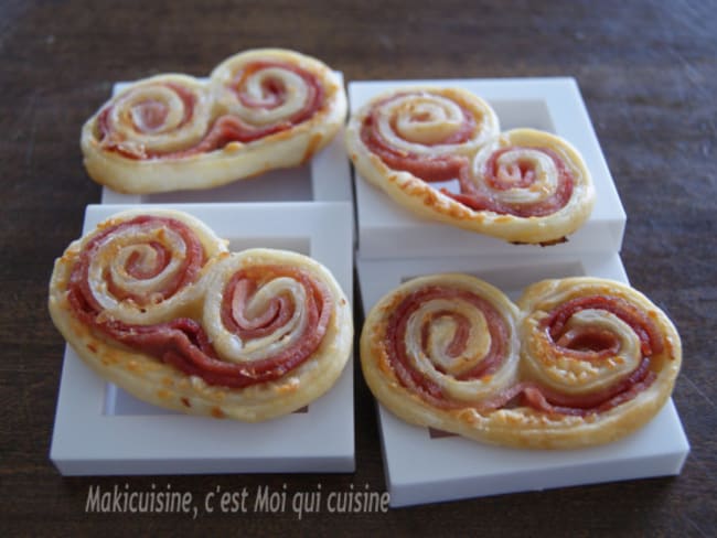 Palmiers salés jambon emmental