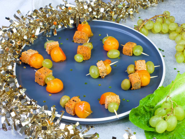 Brochettes apéritives pour Noël VEGAN