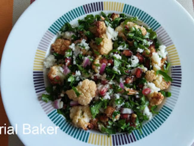 Salade de chou-fleur rôti, persil et grenade de Yotam Ottolenghi