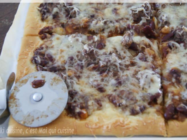 Pizza chili con carne