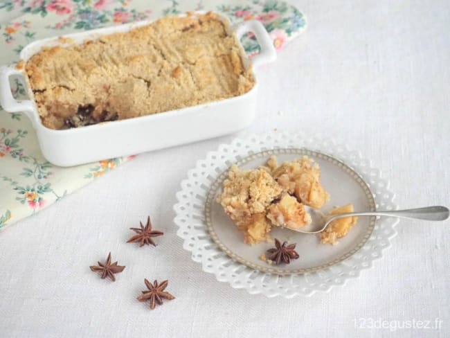 Crumble pomme et épices