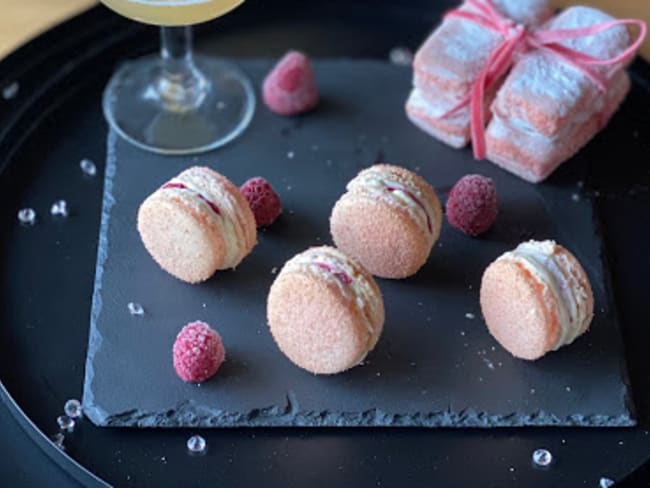 Macarons aux biscuits roses de Reims