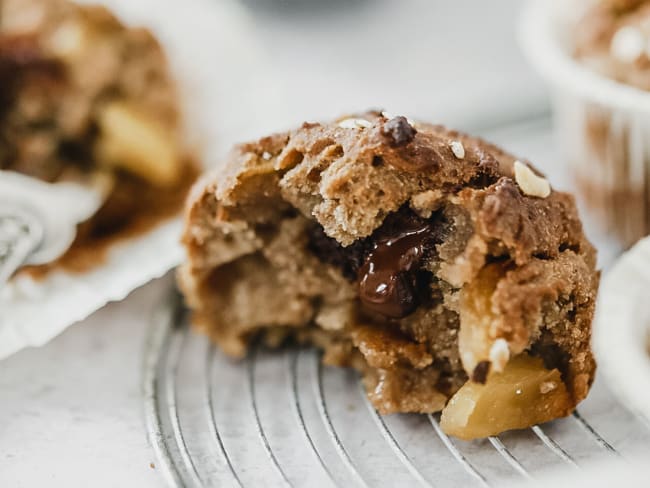 Muffins châtaigne et pommes caramélisées