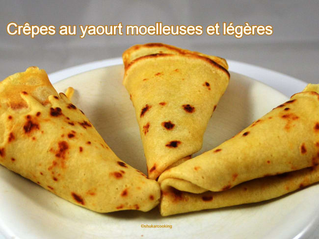 Crêpes au yaourt moelleuses et légères