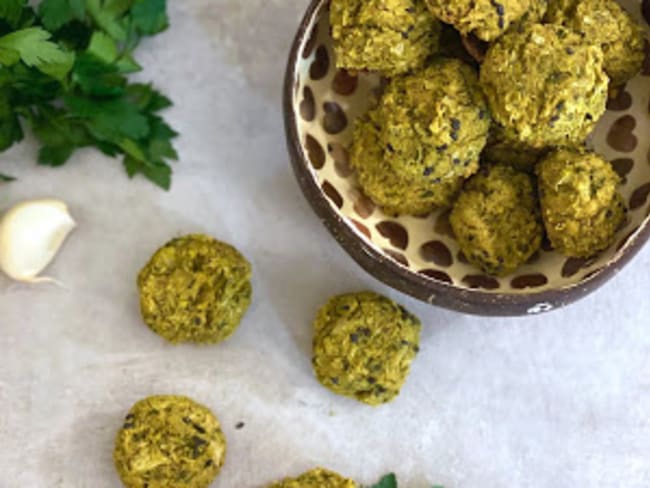 Falafels Coriandre, Persil et Curcuma au Four