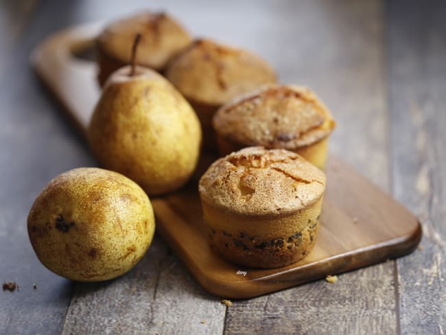 Petits gâteaux à l'amande poire et chocolat