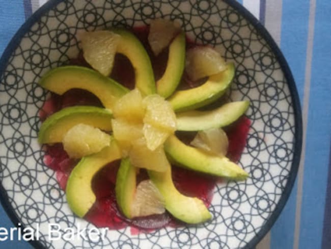 Salade avocat et betterave croquante (inspiration Ottolenghi)