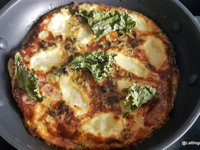 Omelette facile et rapide au chou kale déshydraté