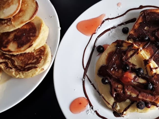 Pancakes à la farine d'avoine et au fromage blanc