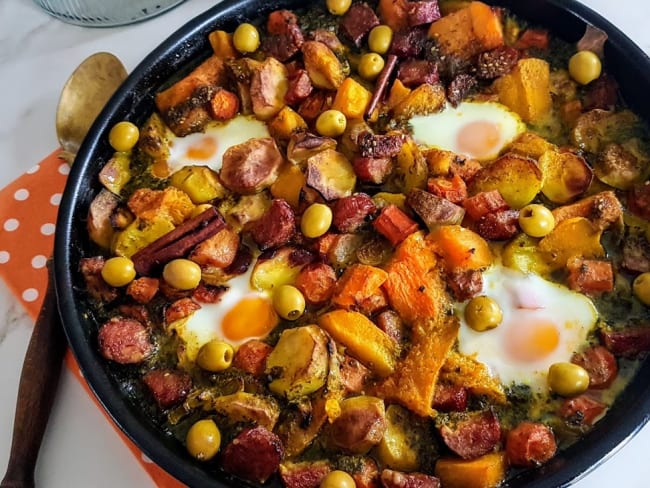 Légumes façon tajine à la saucisse de morteau