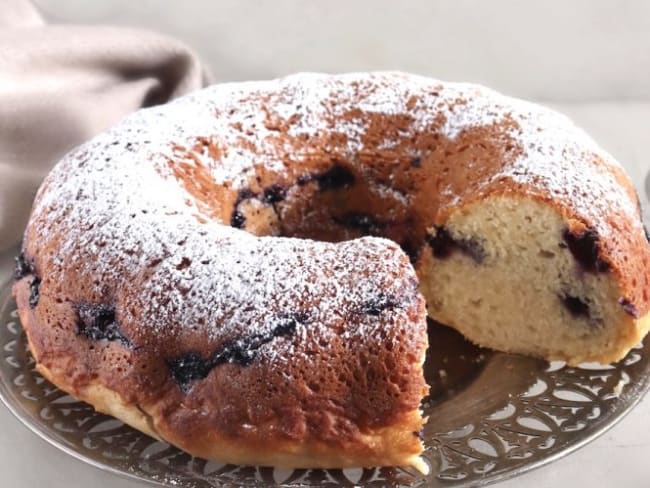 Gâteau Bundt aux bleuets et au citron