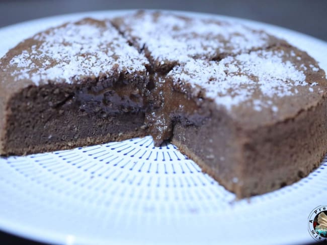 Gâteau chocolat coulant caramel coco