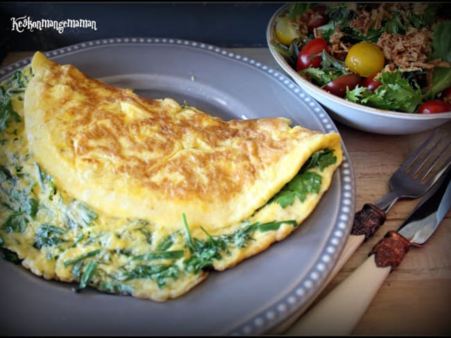 Omelette aux herbes fraîches