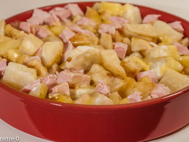 Gratin de céleri au jambon et à la tomme