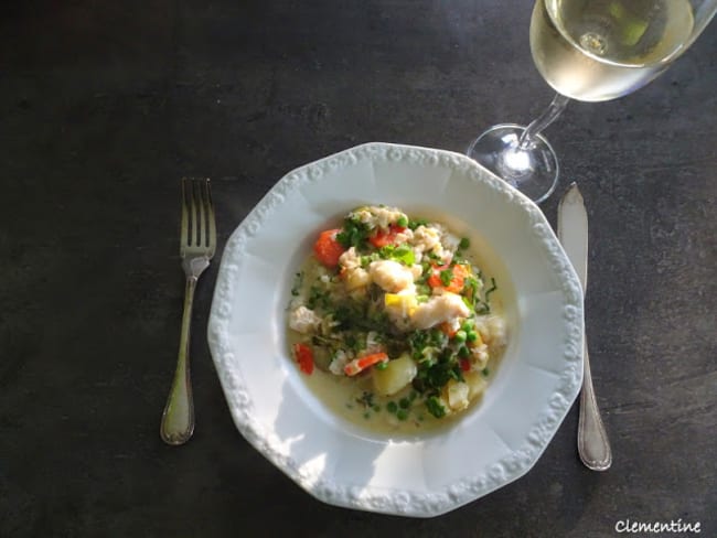 Blanquette de poisson et ses légumes gourmands