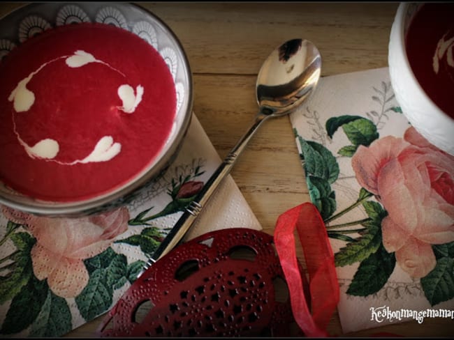 Velouté de betteraves et pommes