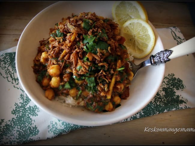 Punjabi Chole , curry de pois chiches du Nord de l'Inde