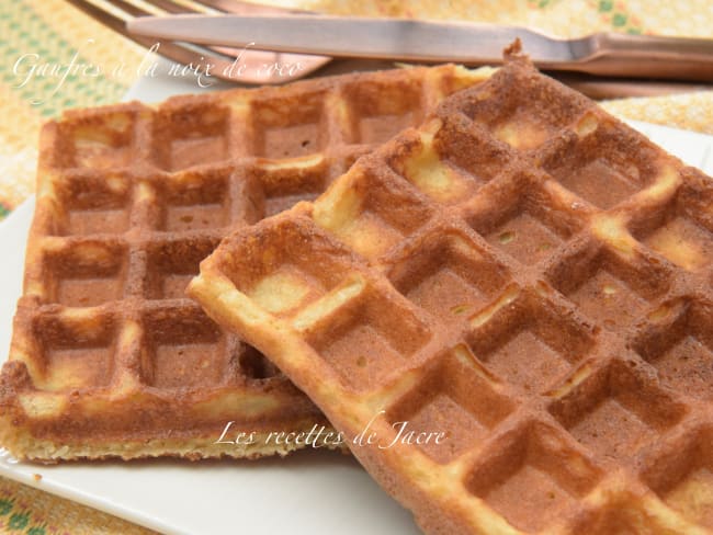 Gaufres à la noix de coco