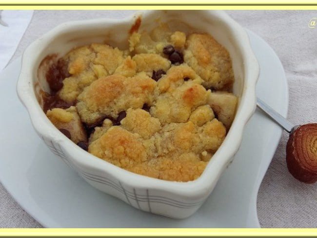 Crumble poires chocolat