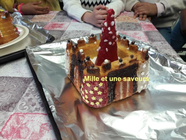 Gâteau château de princesse pour les enfants