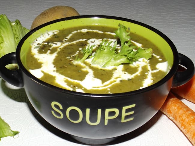 Velouté anti-gaspi de salade verte